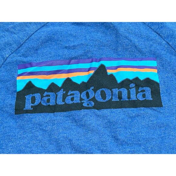 Patagonia Men's Blue Organic Cotton Raglan Sleeve Pullover Sweatshirt Size M - Picture 4 of 10
